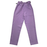 Pinko Pantalone Tinta Unita Con Cintura Lilla Per Bambina