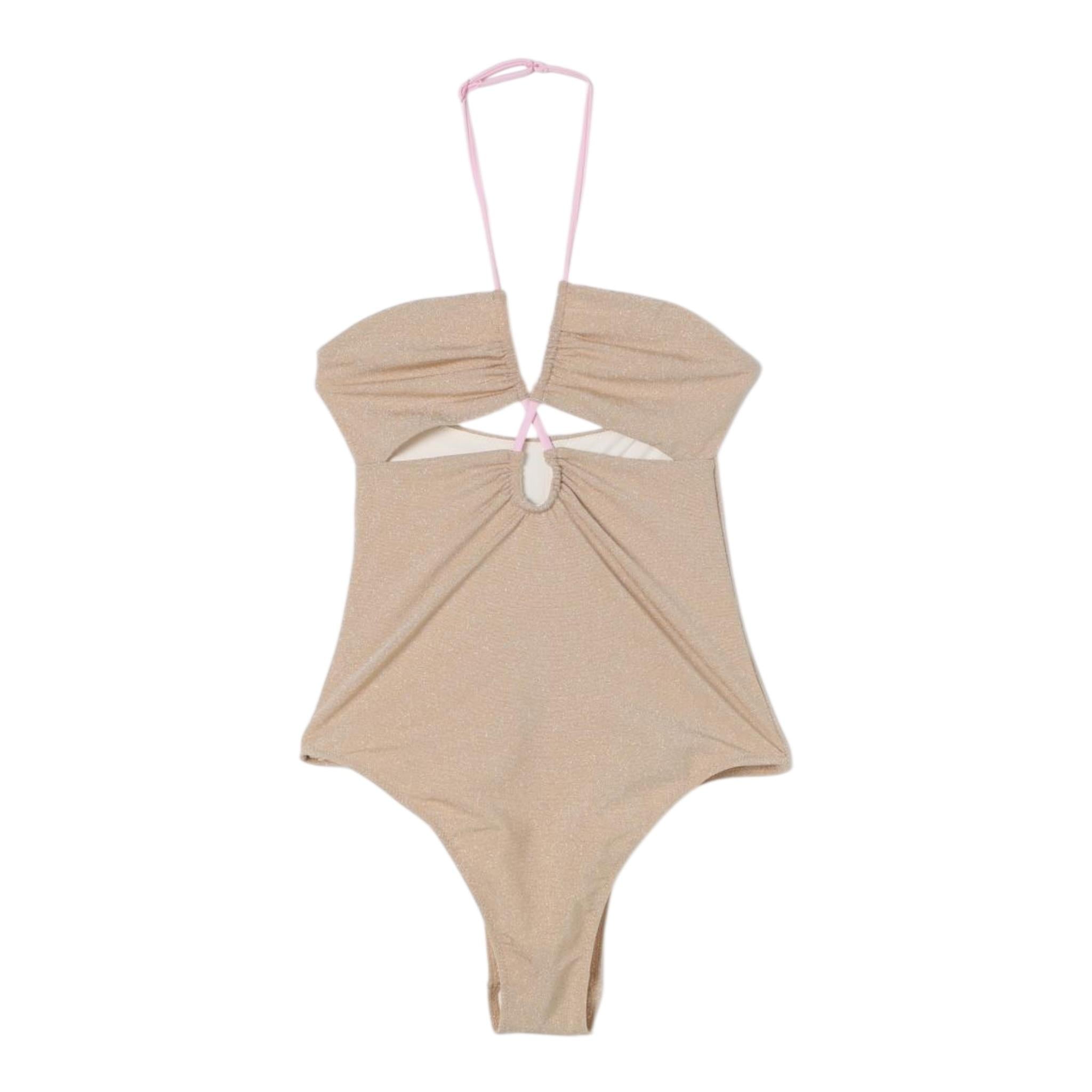 Saint Barth Costume Intero Tinta Unita Glitterato per Bambina KINSLEY ORO SAINT BARTH 