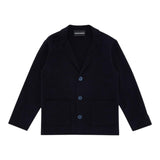 Emporio Armani Cardigan Tinta Unita con Logo per Bambino EB000299 BLU EMPORIO ARMANI 