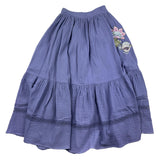 Etro Gonna Titna Unita Con Ricamo In Contrasto Lilla Per Bambina