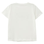 Liu Jo T-Shirt Girocollo Tinta Unita con Paillettes per Bambina GA5018XXX BIANCO LIU JO 