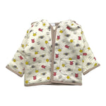 YATSI BABY completo 3pz pantalone-shirt-giubbino tinta unita con cappuccio bottoni e stampa Panna per Neonato 24431550 PANNA YATSI BABY 