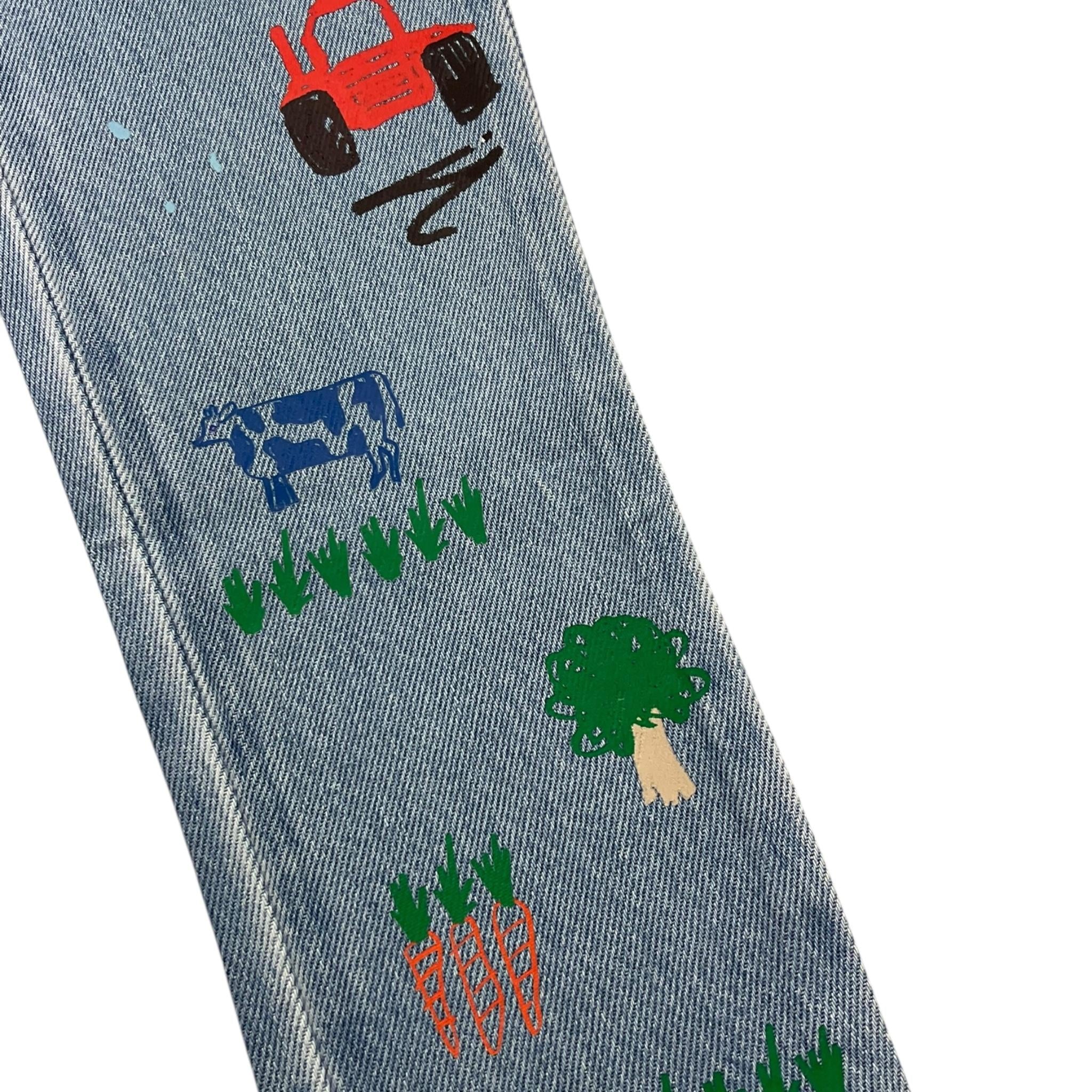 Stella Mccartney Jeans Tinta Unita con Stampa per Bambino TV6Q10J AZZURRO STELLA McCARTNEY 