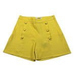 Gaelle Short Tinta Uinita con Bottoni Giallo per Bambina S00018 GIALLO GAELLE 