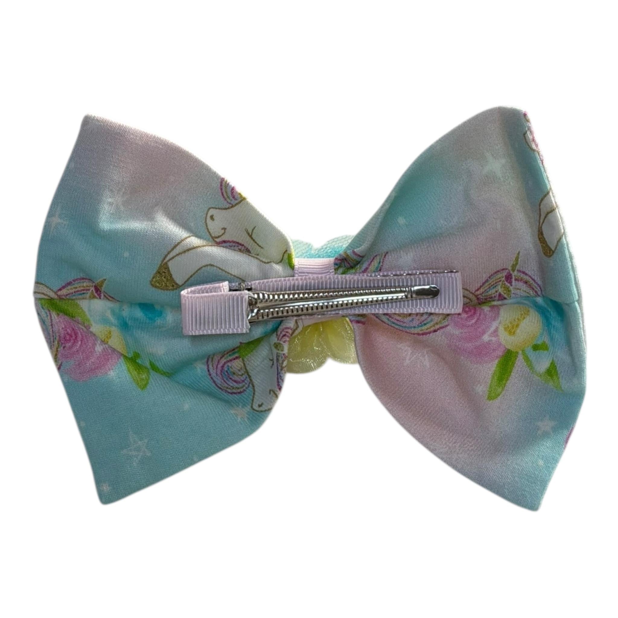 Daga Collection Fermaglio Tinta Unita con Fantasia per Bambina A25034 AZZURRO DAGA COLLECTION 