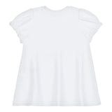 Moschino Abito Mezza Manica Tinta Unita con Stampa per Bambina MDV0CN BIANCO MOSCHINO 
