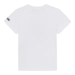 Moschino T-Shirt Girocollo Tinta Unita con Stampe per Bambino HDM06U BIANCO MOSCHINO 