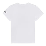 Moschino T-Shirt Girocollo Tinta Unita con Stampe per Bambino HDM06U BIANCO MOSCHINO 