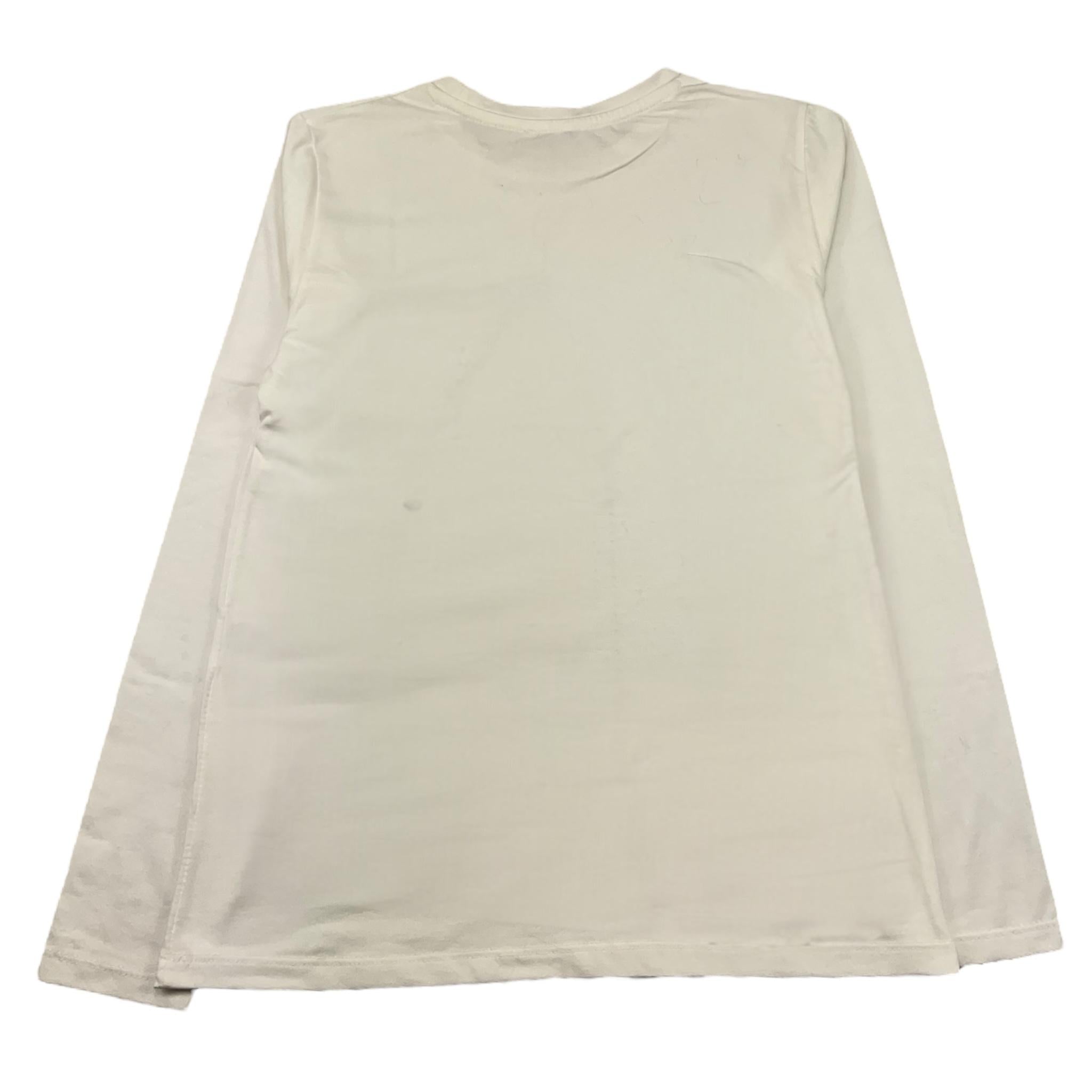 JANICE shirt girocollo tinta unita con stampa brillantinata Panna per Bambina JN578R PANNA JANICE 