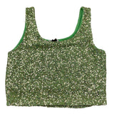 Janice Top Tinta Unita con Paillettes per Bambina JN747R VERDE JANICE 