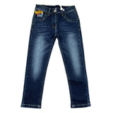 Monnalisa Jeans Tinta Unita con Girvita Regolabile per Bambina 194407R7 BLU MONNALISA 