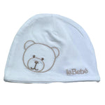 Le Bebe' Cappello Tinta Unita con Stampa per Neonato LBB5287 BIANCO LE BEBE' 