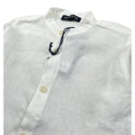 Please Camicia Tinta Unita con Colletto Coreano per Neonato CL28399B73 BIANCO PLEASE 