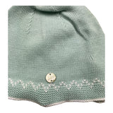 Paz Rodriguez Cappello Tinta Unita Verde Per Neonata
