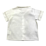 Colibri Camicia Mezza Manica Tinta Unita Con Colletto Bianco Per Neonato
