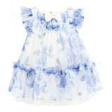 Angel'S Face Weiß/Blau Tüll Halbarmkleid für Baby Mädchen
