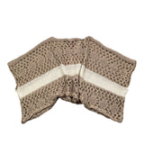 Liu Jo Beige Fledermausflügelmuster Perforierter Pullover für Mädchen