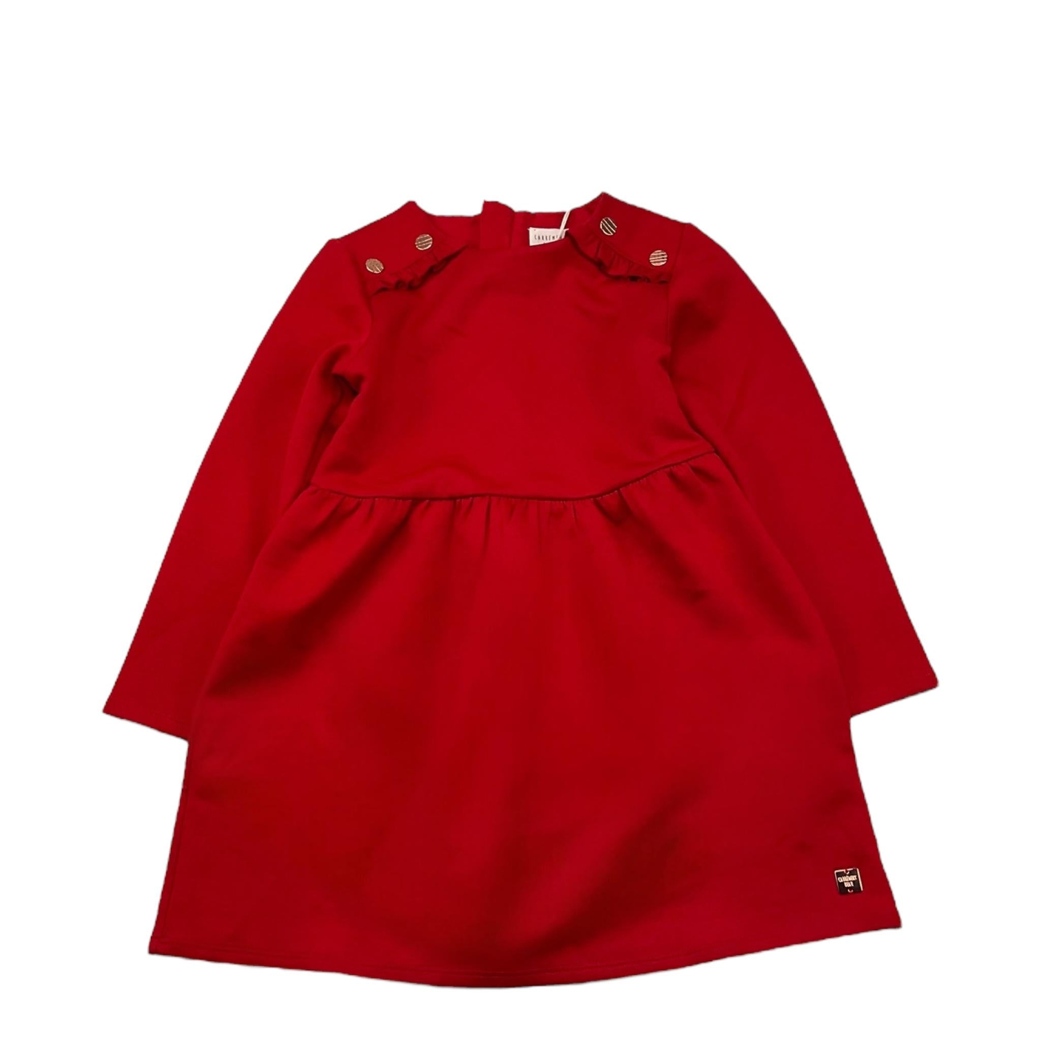 CARRE'MENT BEAU abito tinta unita girocollo Rosso per Bambina Y02107 ROSSO CARRE'MENT BEAU 