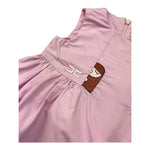 Elisabetta Franchi Abito Giromanica Tinta Unita con Ricami per Neonata EGAB206 ROSA ELISABETTA FRANCHI 