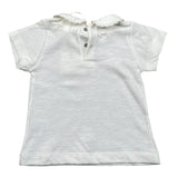 Lalalu' T-Shirt tinta unita con Colletto Bianco per Neonata TSL11P BIANCO LALALU' 