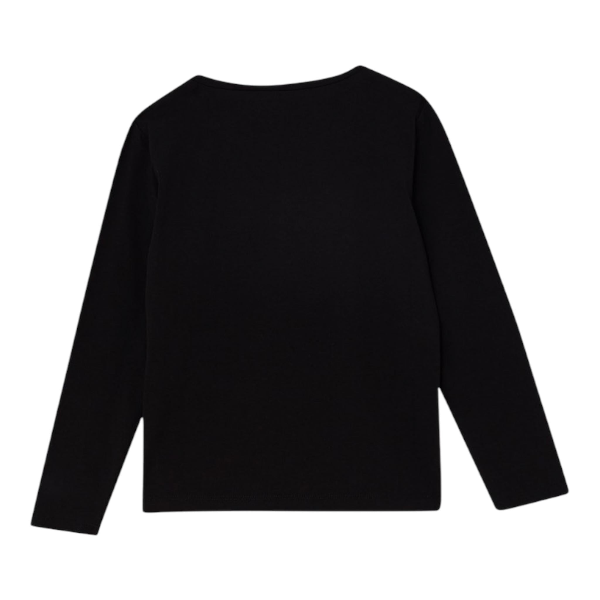 LIU JO shirt girocollo tinta unita con stampa e applicazioni Blu per Bambina GF4093X BLU LIU JO 