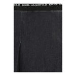 KARL LAGERFELD gonna in denim tinta unita con elastico in vita logato Blu per Bambina Z30092 BLU KARL LAGERFELD 