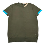 Manuel Ritz T.Shirt Girocollo Tinta Unita con Profili In Contrasto per Neonato MR2996NX VERDE MANUEL RITZ 