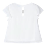 Mayoral Camicia Mezza Manica Tinta Unita per Bambina 3182 BIANCO MAYORAL 