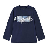 MAYORAL shirt girocollo tinta unita con stampa Blu per Bambino 4046X BLU MAYORAL 