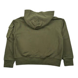 Dsquared2 Felpa Chiusa con Cappuccio Tinta Unita per Bambino DQ2735 VERDE DSQUARED2 