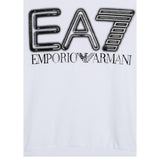 EMPORIO ARMANI felpa tinta unita girocollo con stampa Bianco per Bambino 3DBM62 BIANCO EMPORIO ARMANI 