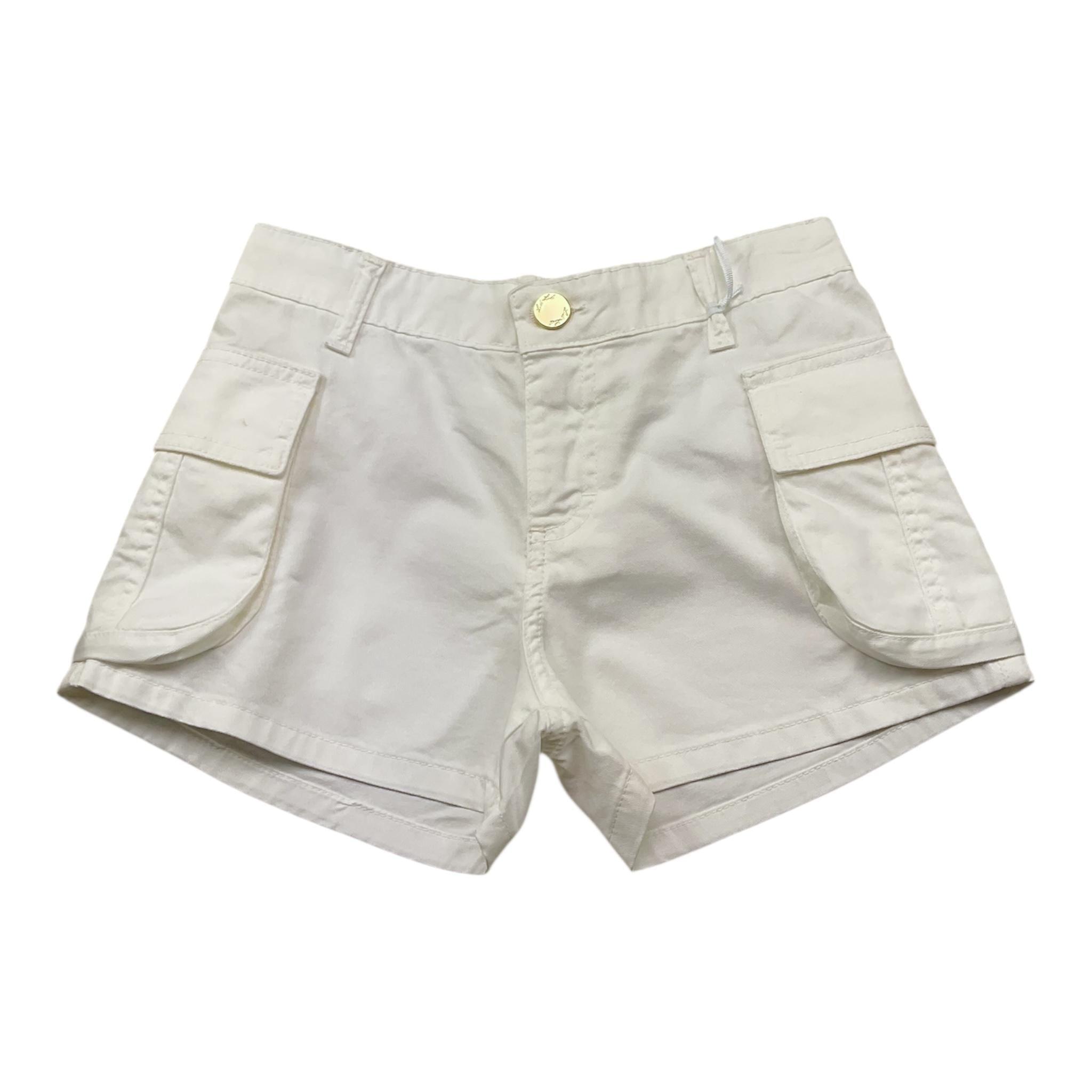 Lu Lu By Miss Grant Short Tinta Unita con Elastico In Vita per Bambina LL3387 BIANCO LU LU BY MISS GRANT 