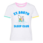 Saint Barth T-Shirt Girocollo Tinta Unita con Stampa per Bambina ELLY003019 BIANCO SAINT BARTH 