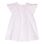 abito mezza manica fantasia quadretti e ricami fiori RBE11 ROSA TARTINE ET CHOCOLAT 