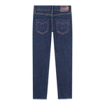 BillIEBLUSH jeans tinta unita con brillantini Blu per Bambina U20452 BLU BillIEBLUSH 