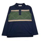 TRUSSARDI polo manica lunga bicolore Blu/verde per Bambino TBA25095 BLU/VERDE TRUSSARDI 