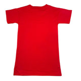 Moschino Abito Mezza Manica Tinta Unita con Stampa per Bambina HDV0HS ROSSO MOSCHINO 