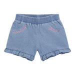 Guess Short In Denim Tinta Unita con Elastico In Vita per Bambina K5GD04D5160X AZZURRO GUESS 
