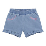 Guess Short In Denim Tinta Unita con Elastico In Vita per Bambina K5GD04D5160X AZZURRO GUESS 