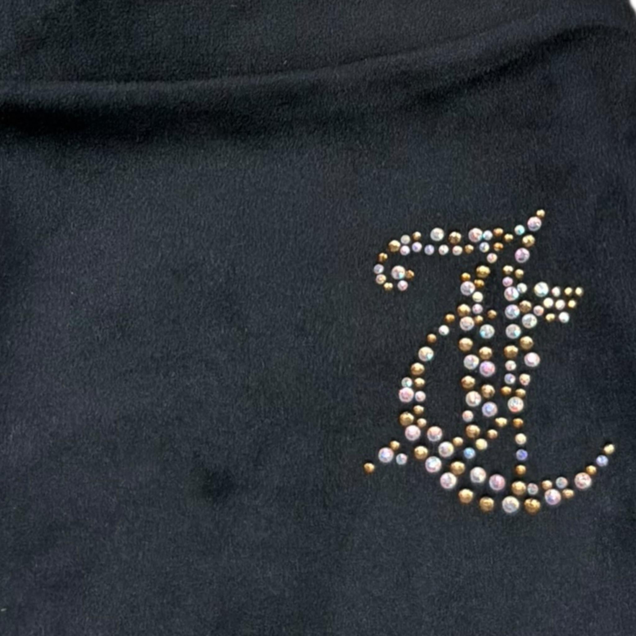 Juicy Couture Leggins In Velluto Tinta Unita per Bambina JBX6515 NERO JUICY COUTURE 