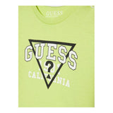 Guess T-Shirt Gircollo Tinta Unita con Stampa per Neonato I3RI03K8HM0X VERDE GUESS 