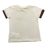 Manuel Ritz T-Shirt Tinta Unita Con Profili In Contrasto Bianco Per Neonato
