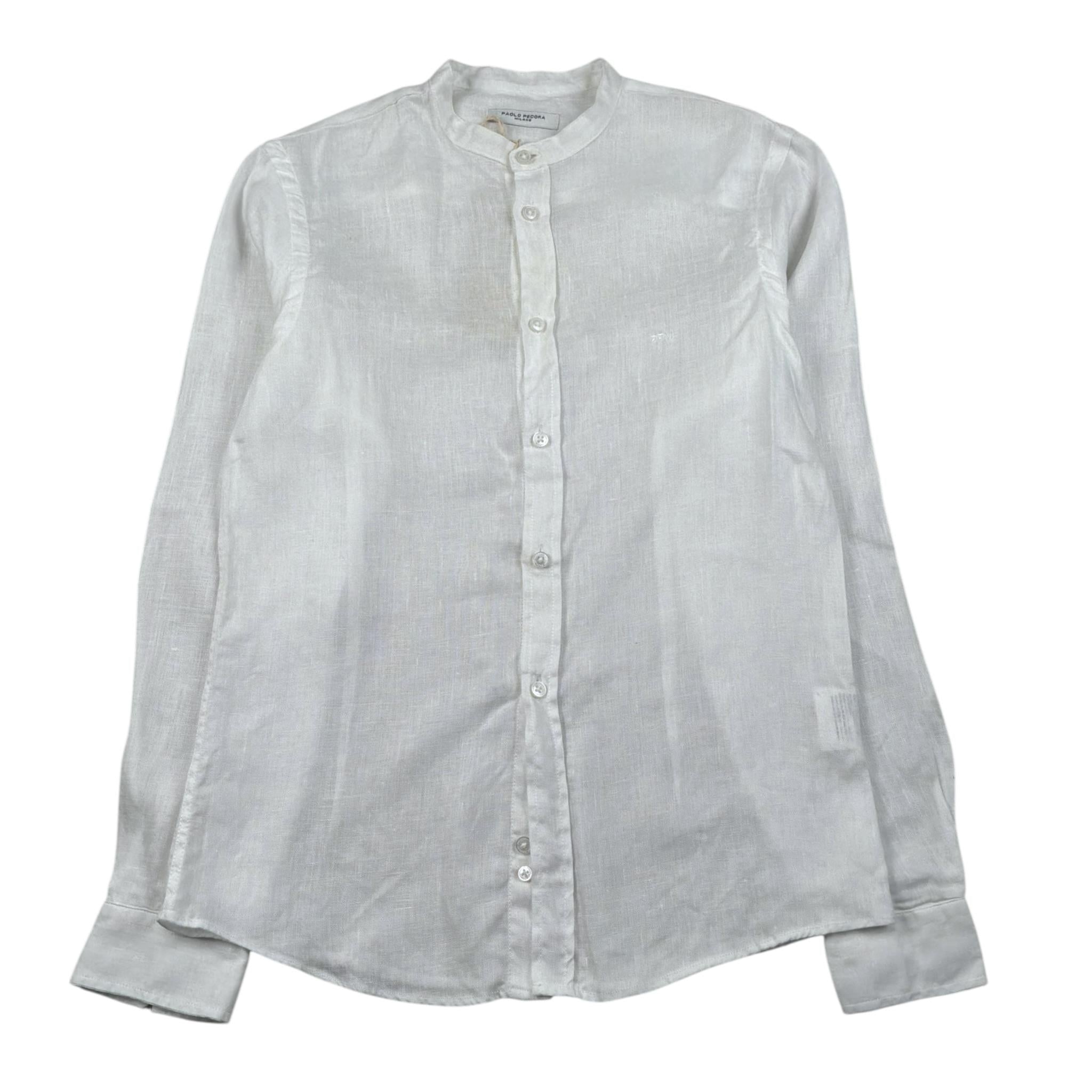 Manuel Ritz Camicia Manica Lunga Tinta Unita Collo Coreano per Bambino CMMR PANNA MANUEL RITZ 