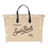 SAINT BARTH borsa bicolore con frange Bianco/beige per Bambina COL0003 BIANCO/BEIGE SAINT BARTH 