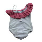 Saint Barth Costume Intero Monospalla Tinta Unita per Bambina CARIN ARGENTO SAINT BARTH 