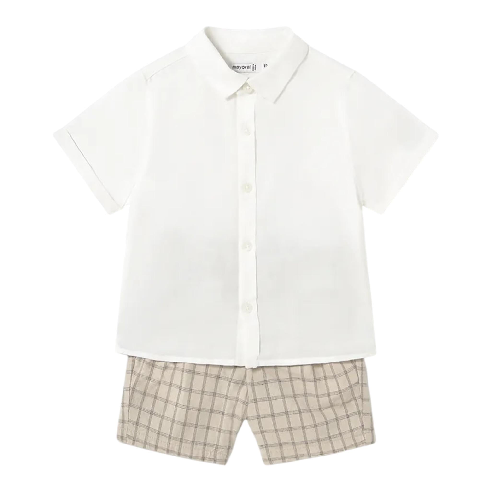 Mayoral Completo 2 Pezzi Camicia-Bermuda per Neonato 1251 BIANCO MAYORAL 