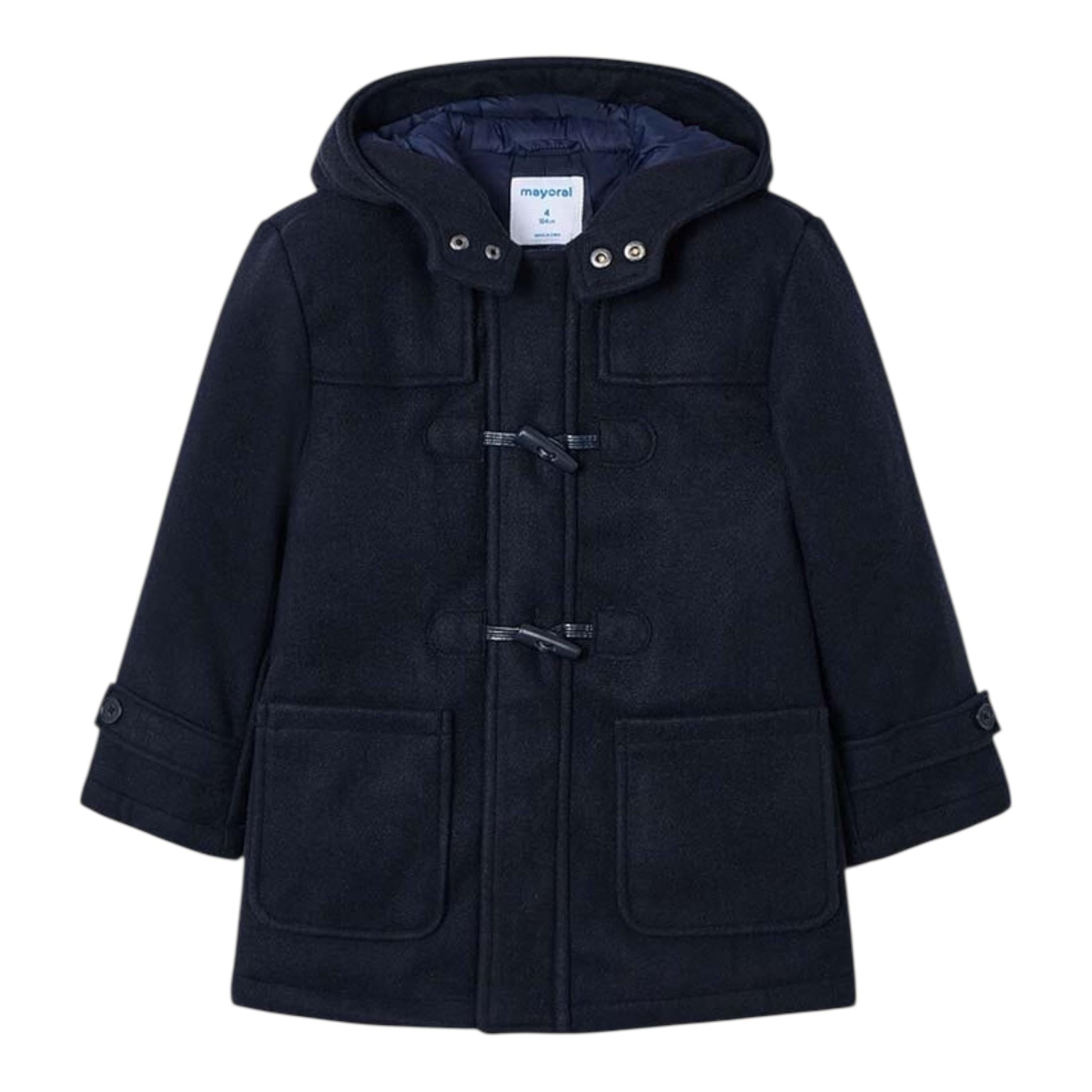 MAYORAL cappotto tinta unita con cappuccio Blu per Bambino 4472X BLU MAYORAL 