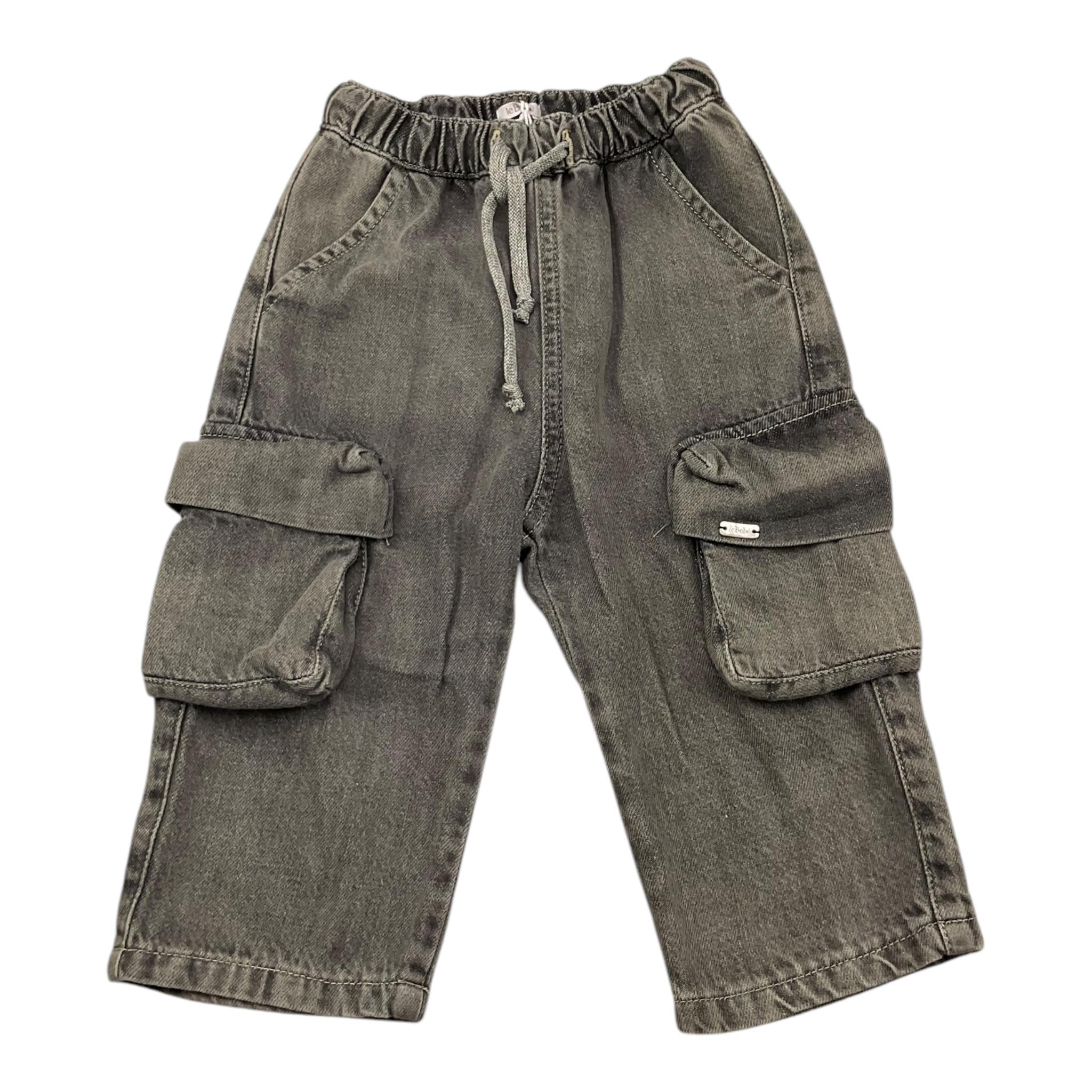 LE BEBE' jeans tinta unita con tasconi Grigio per Neonata LBB5196 GRIGIO LE BEBE' 