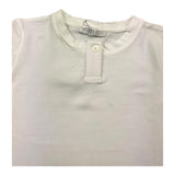 M+E‘ Einfarbiges T-Shirt mit Knöpfen Weiß für Neugeborene