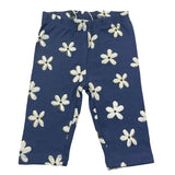 Losan Leggins Tinta Unita con Stamp Floreale Blu per Neonata